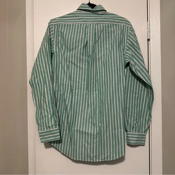 Polo Ralph Lauren Men’s green striped long sleeve button down shirt size S - Picture 3 of 5